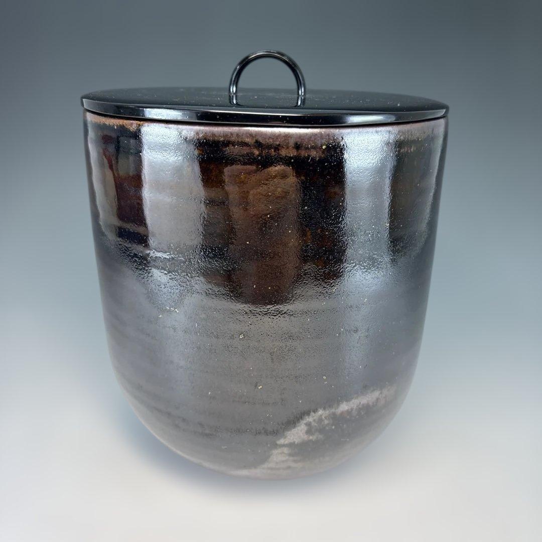 【中古品】鬼丸雪山造　高取水指（共箱）