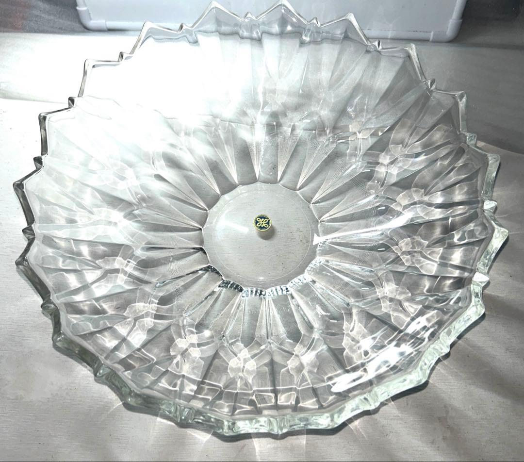 【ビンテージ】保谷ガラス ロータスリリー 盛鉢 コンポート