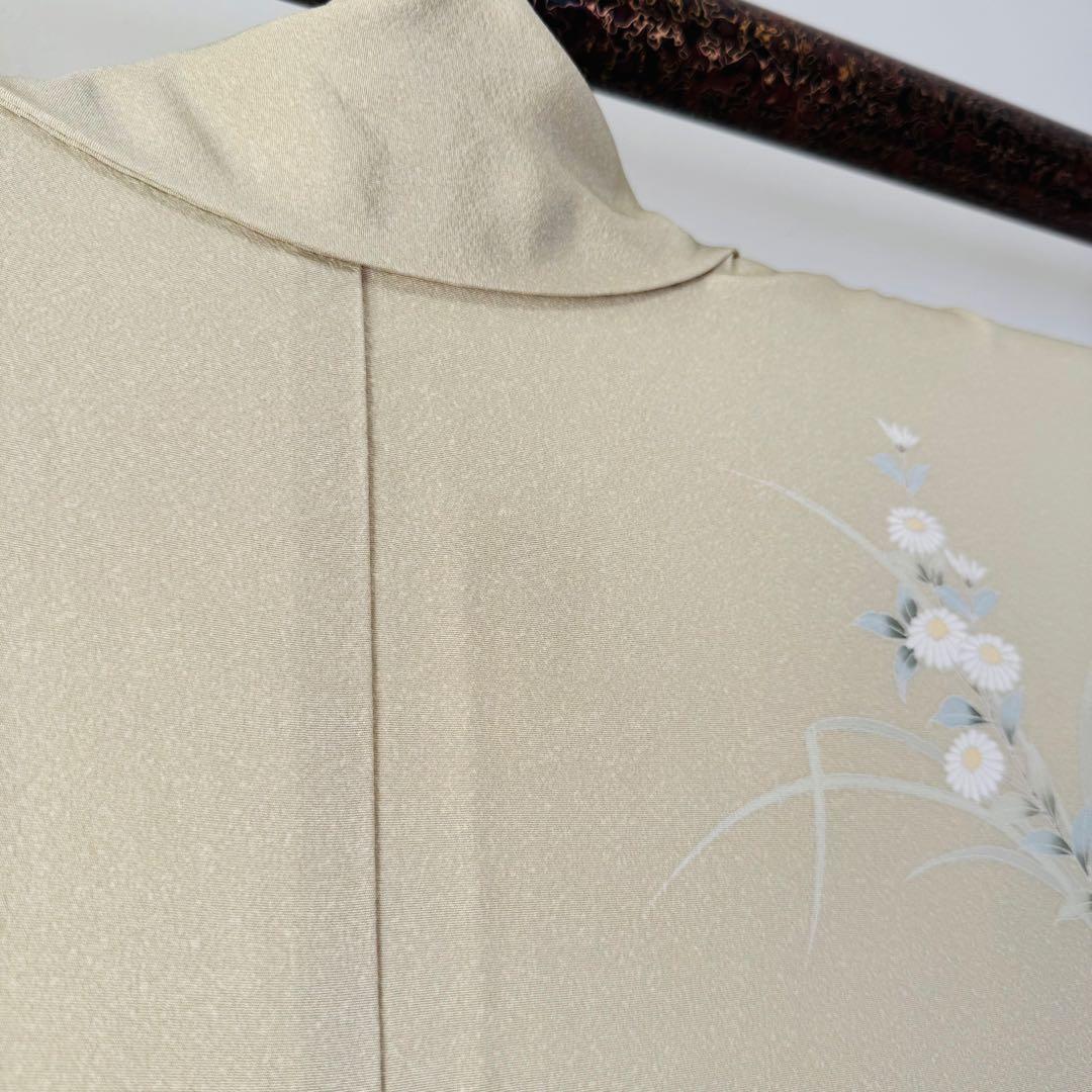 超美品　正絹　袷　訪問着　着物　着丈161　裄66　クリーム　黄緑　水色　ピンク