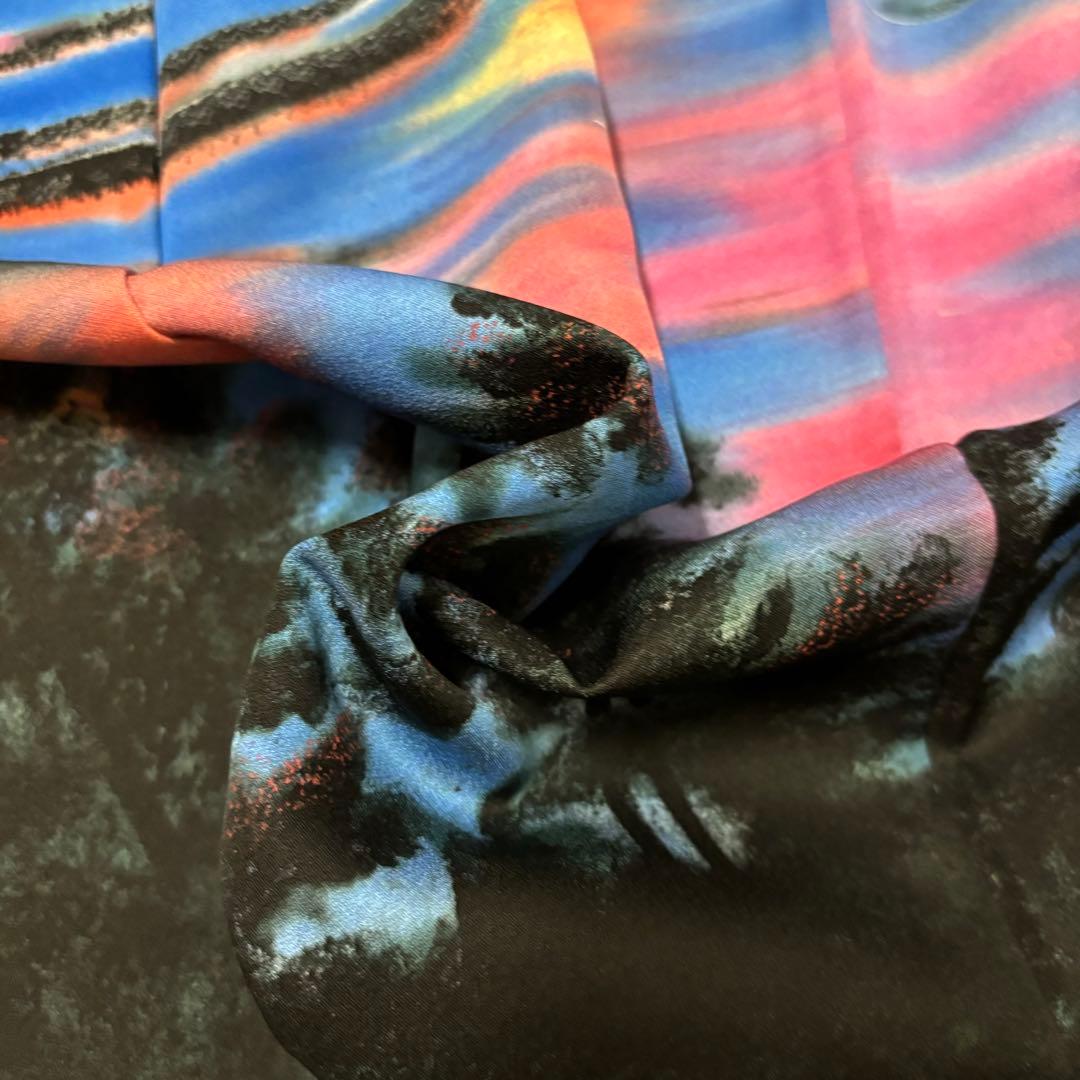 圧巻 訪問着 裄67 まるで絵画の様 素敵なデザイン 正絹 AK-3889