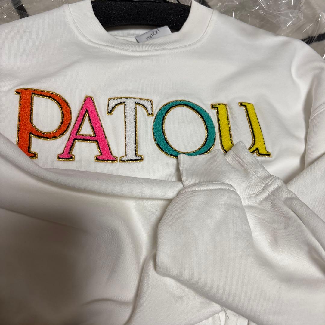 PATOU XS ホワイト クロップドスウェット