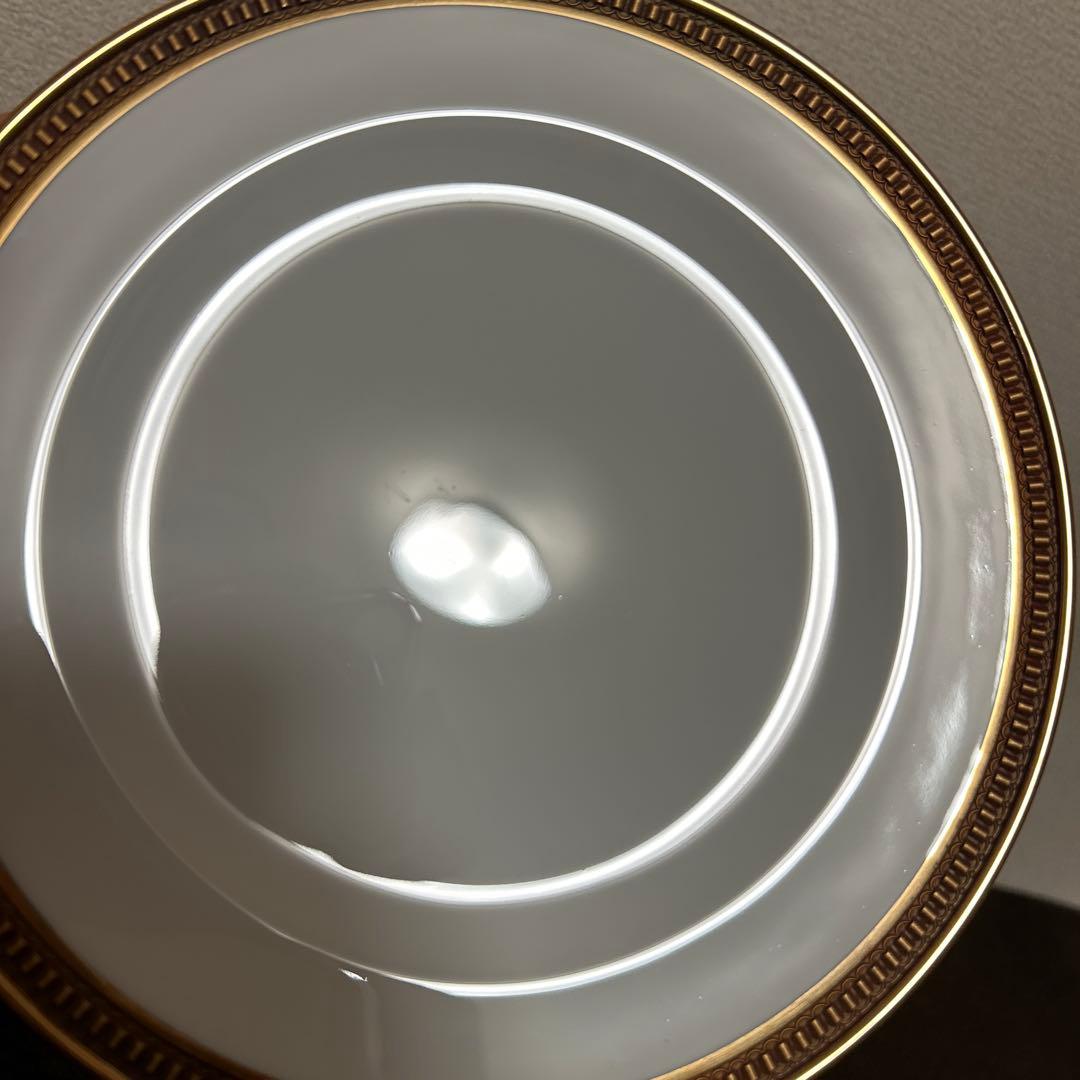 大倉陶園　クラウンエンボス　デザートプレート　20.5cm 金彩金蝕