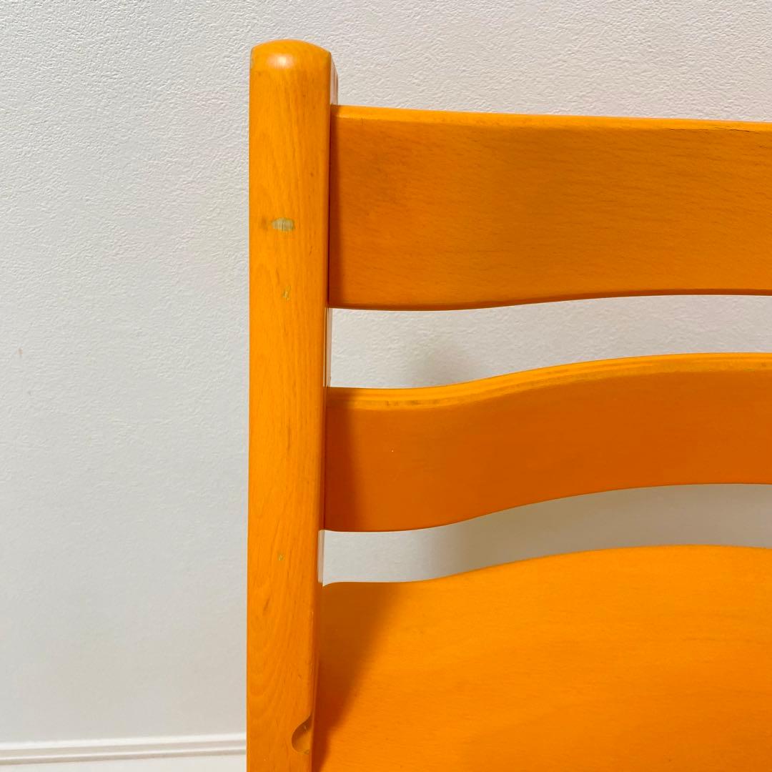 ♢美品♢STOKKE トリップトラップ シリアル4 廃盤色 オレンジ　ハイチェア
