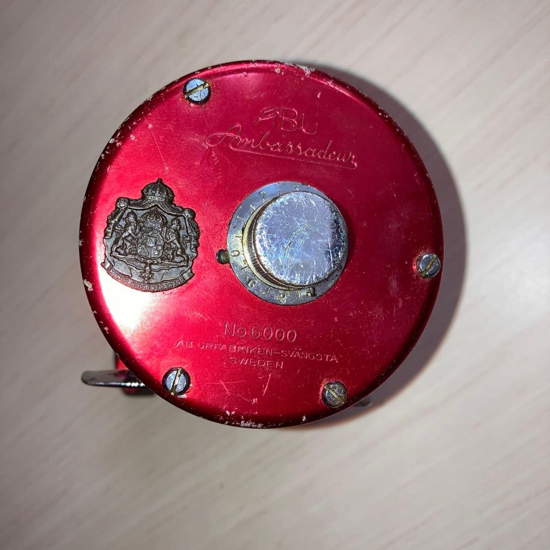 アブガルシア アンバサダー 6000 ヴィンテージ　リール　赤　レトロ