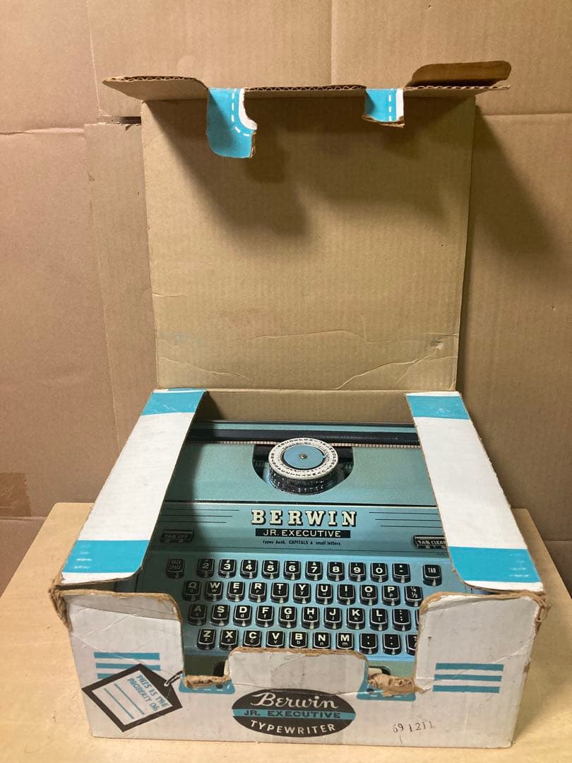 おもちゃのタイプライター 水色　アメリカ　ビンテージ　子ども