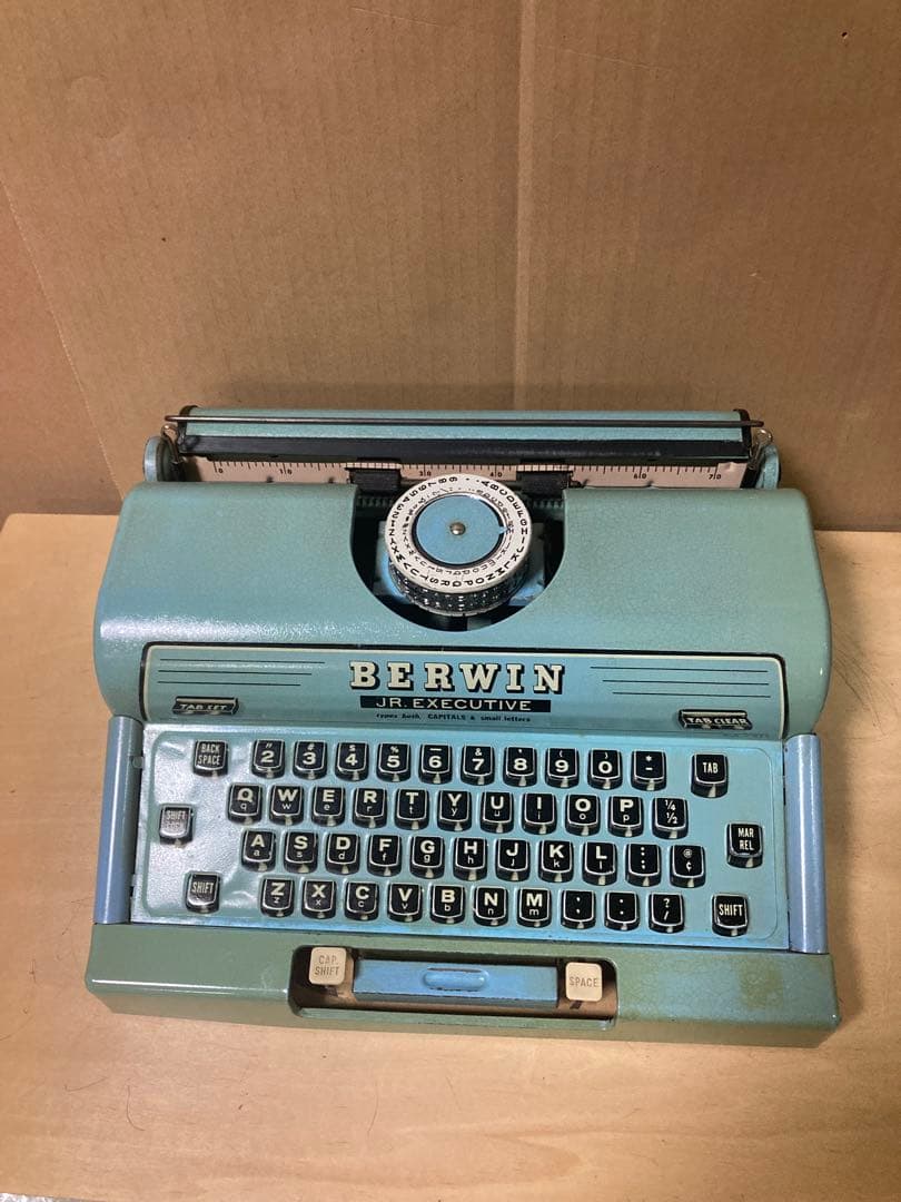 おもちゃのタイプライター 水色　アメリカ　ビンテージ　子ども