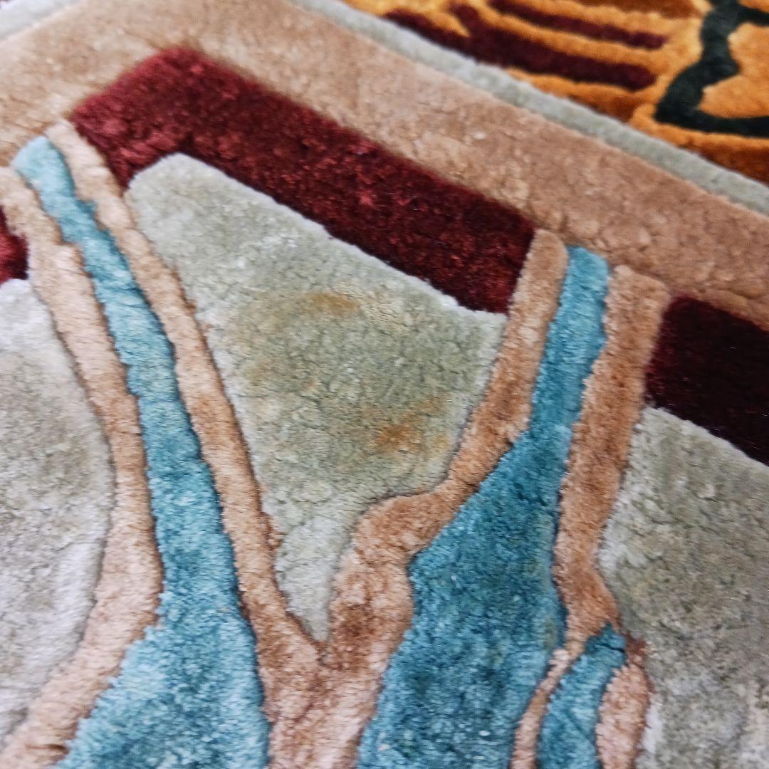 Y3001 中国シルク段通 特大判 245×169㎝ シルク100% 手織り