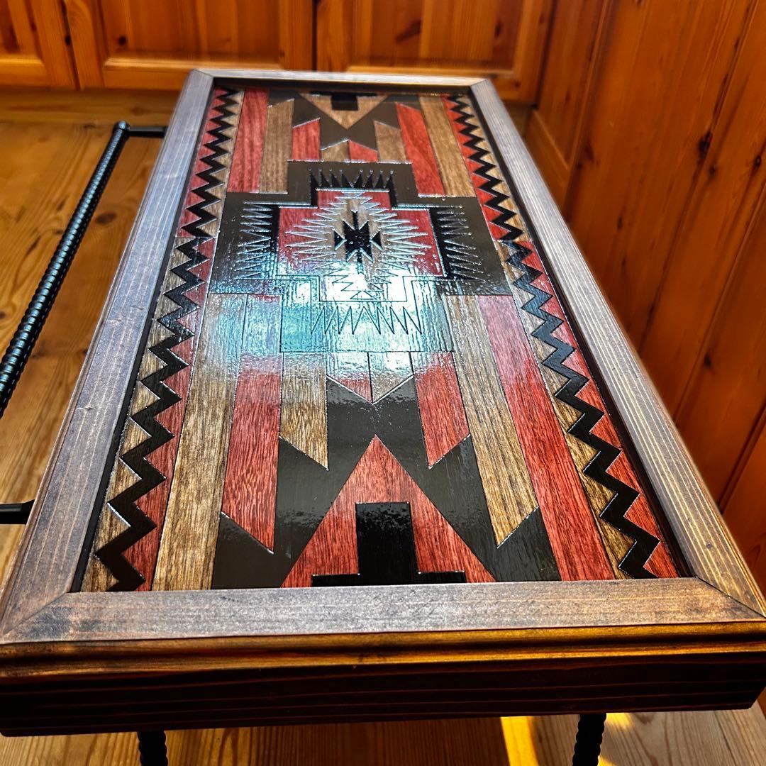 No.10 ソロテーブル ハンガー付　ディスプレイ棚 オルテガテーブル