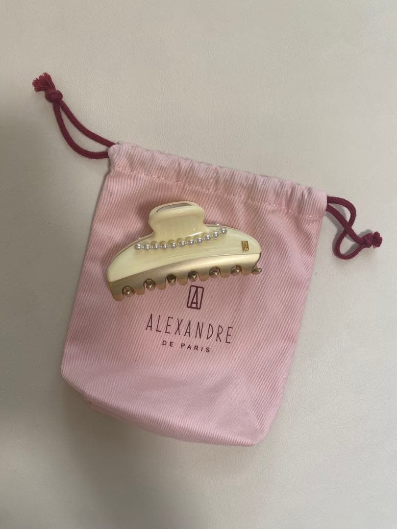 ALEXANDRE DE PARIS アイボリー ヘアクリップ