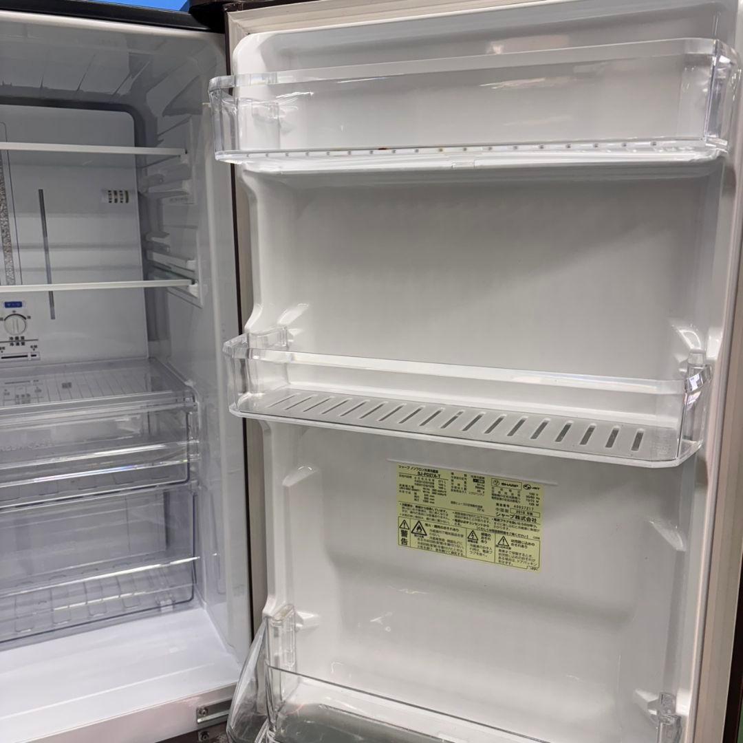 656　関東配送無料　東京発　SHARP　中型冷蔵庫　ブラウン　右開き　小型