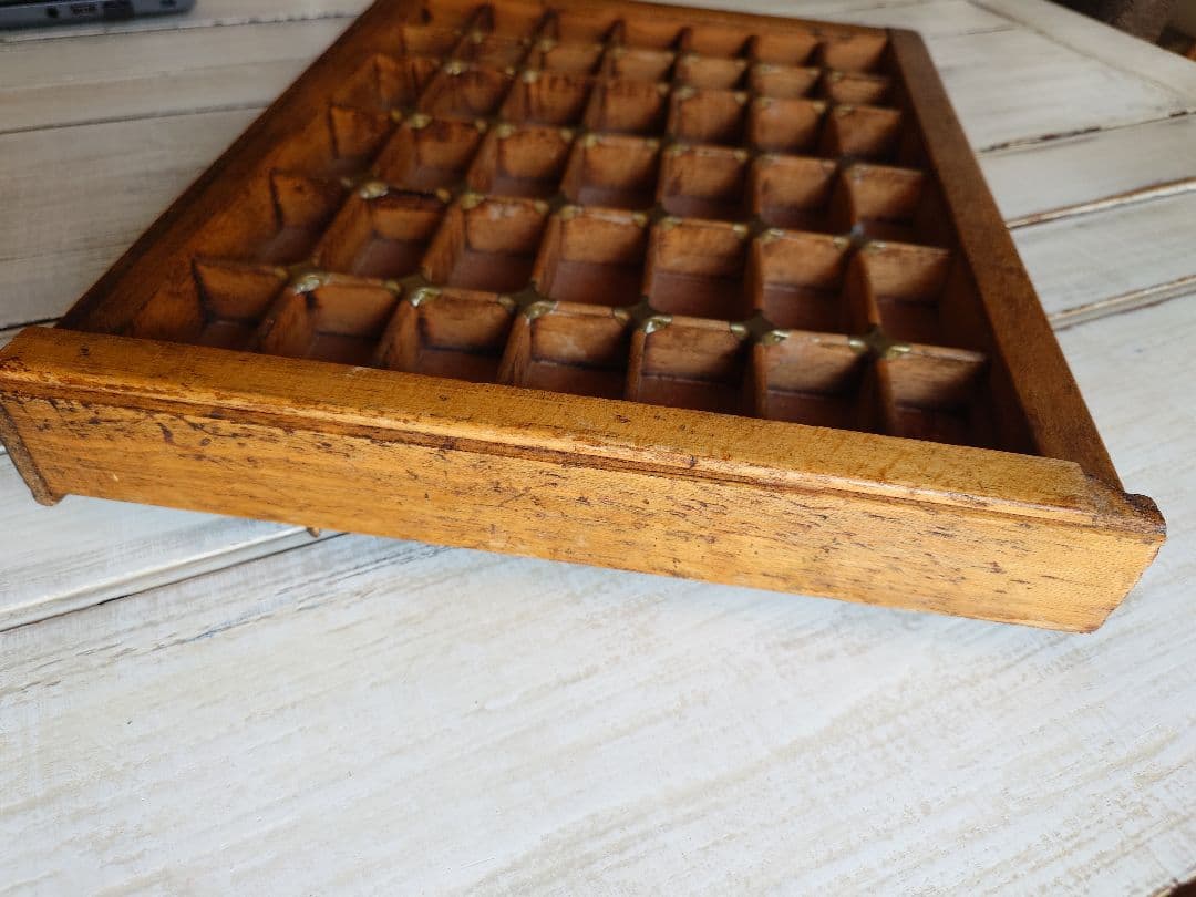 プリンタートレイ　ディスプレイトレイ　イギリスビンテージ　木製