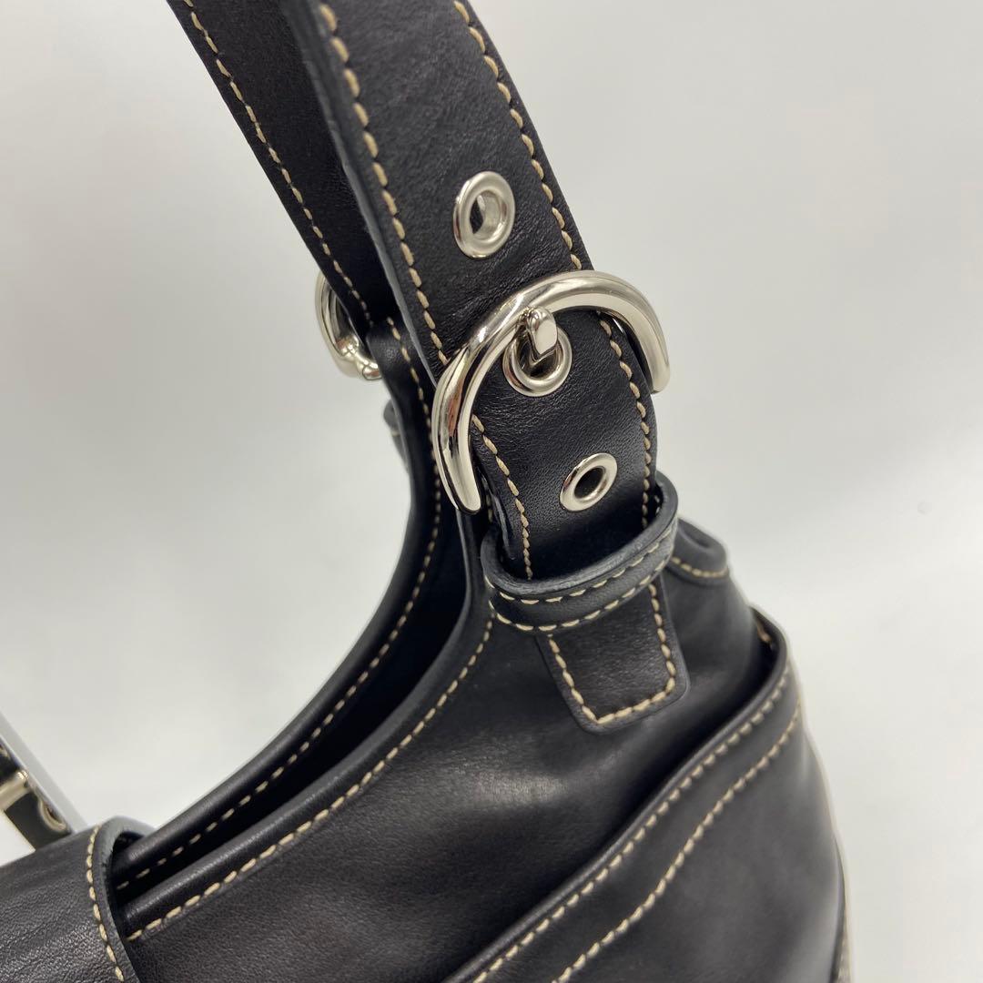 極美品✨コーチ ソーホー ワンショルダー アクセサリーポーチ ブラック 9738