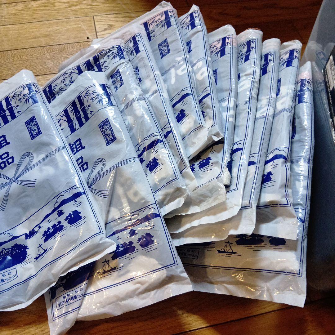 昔のエプロン帆前掛け綿生地 伝統的な青白デザイン10枚で一万円