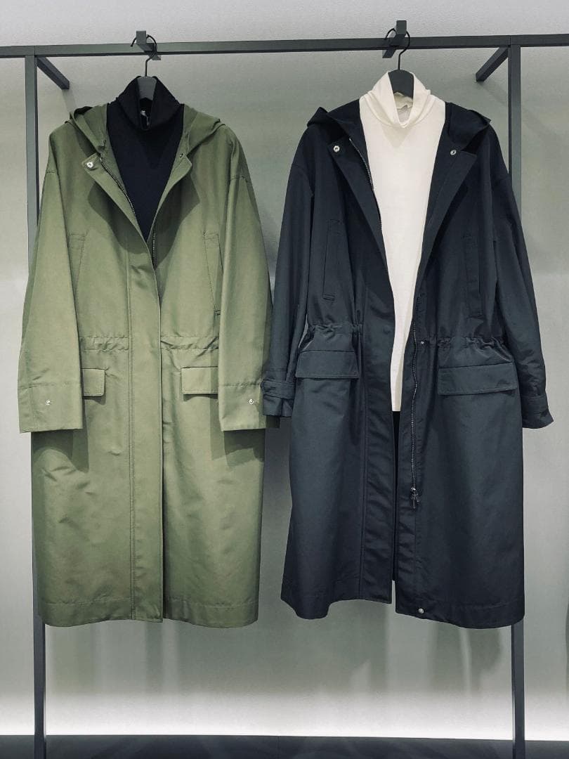 theory luxe 21AW ウォッシャブル モッズコート　ブラック