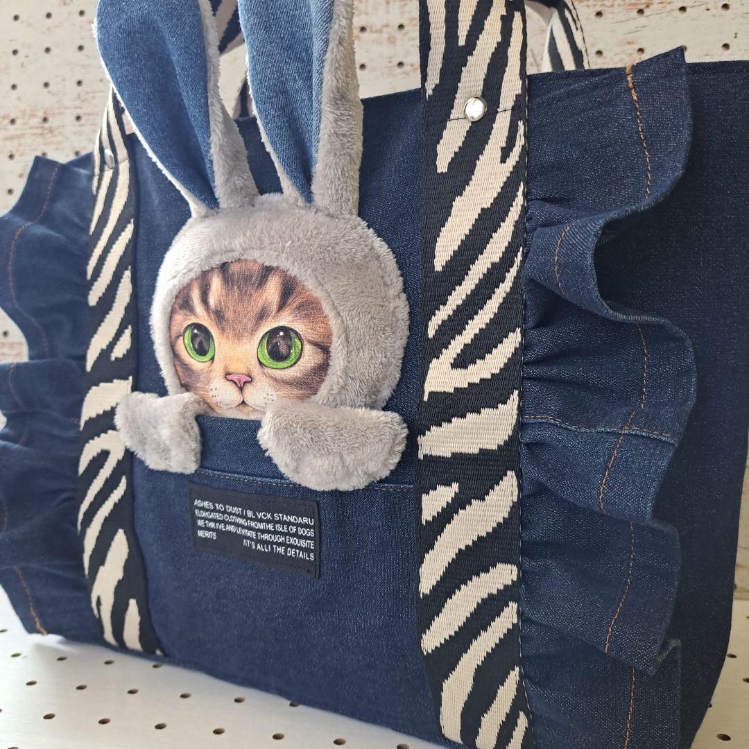 ゆ*ら様 コヤンイサムチョン　リトルサンダー　デニムリメイクトートバッグ