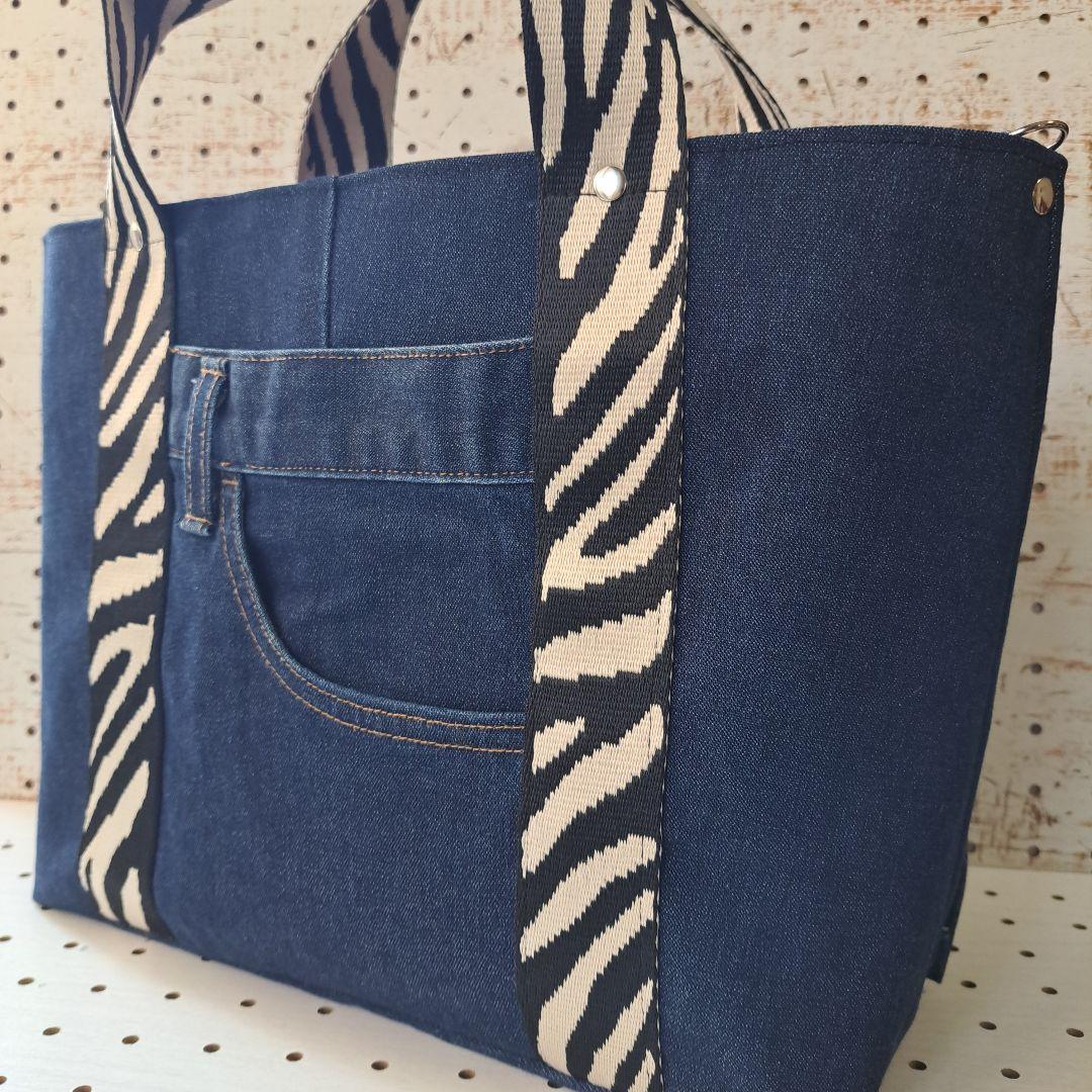 ゆ*ら様 コヤンイサムチョン　リトルサンダー　デニムリメイクトートバッグ