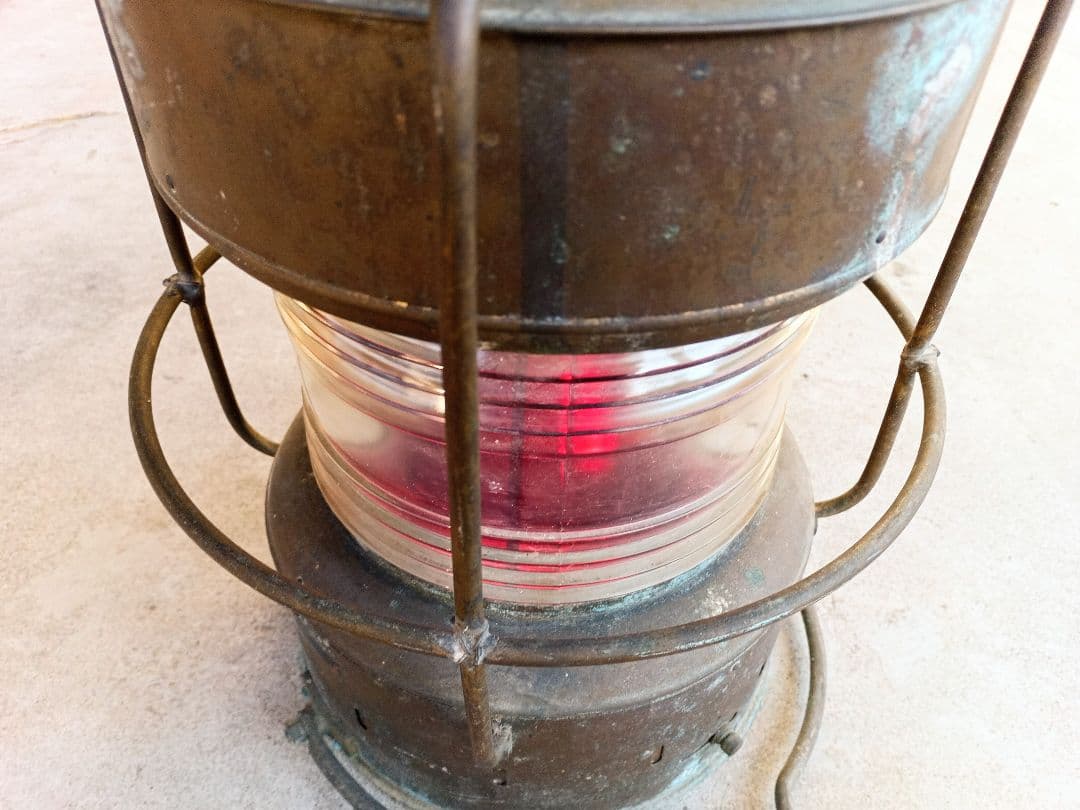 昭和33年製 日本船燈株式会社製の真鍮製石油ランプ