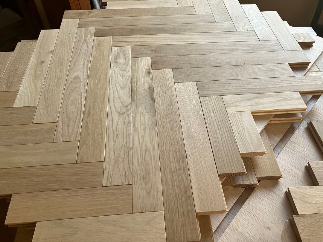 木製ヘリンボーン　テーブル天板