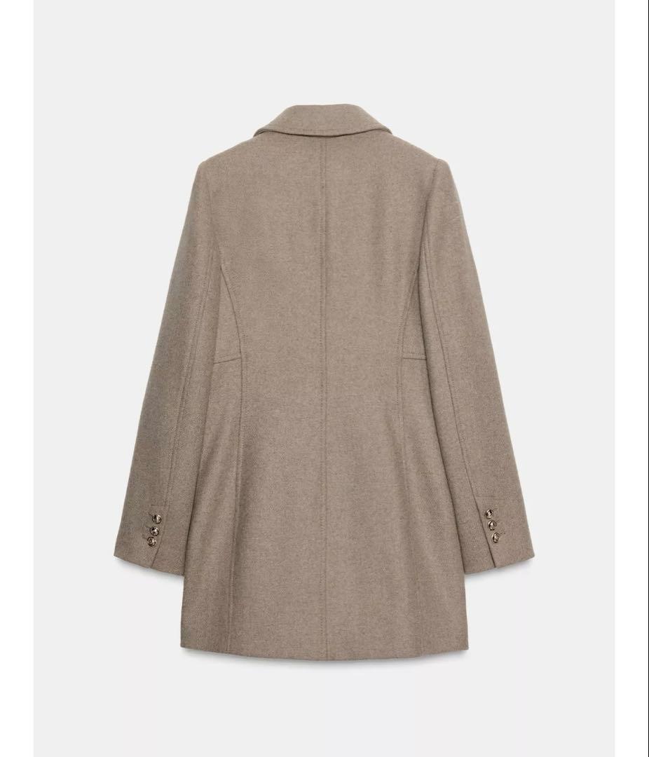 タグ付き新品★ZARAのウール混紡ショート丈ダブルブレストコート★Mサイズ