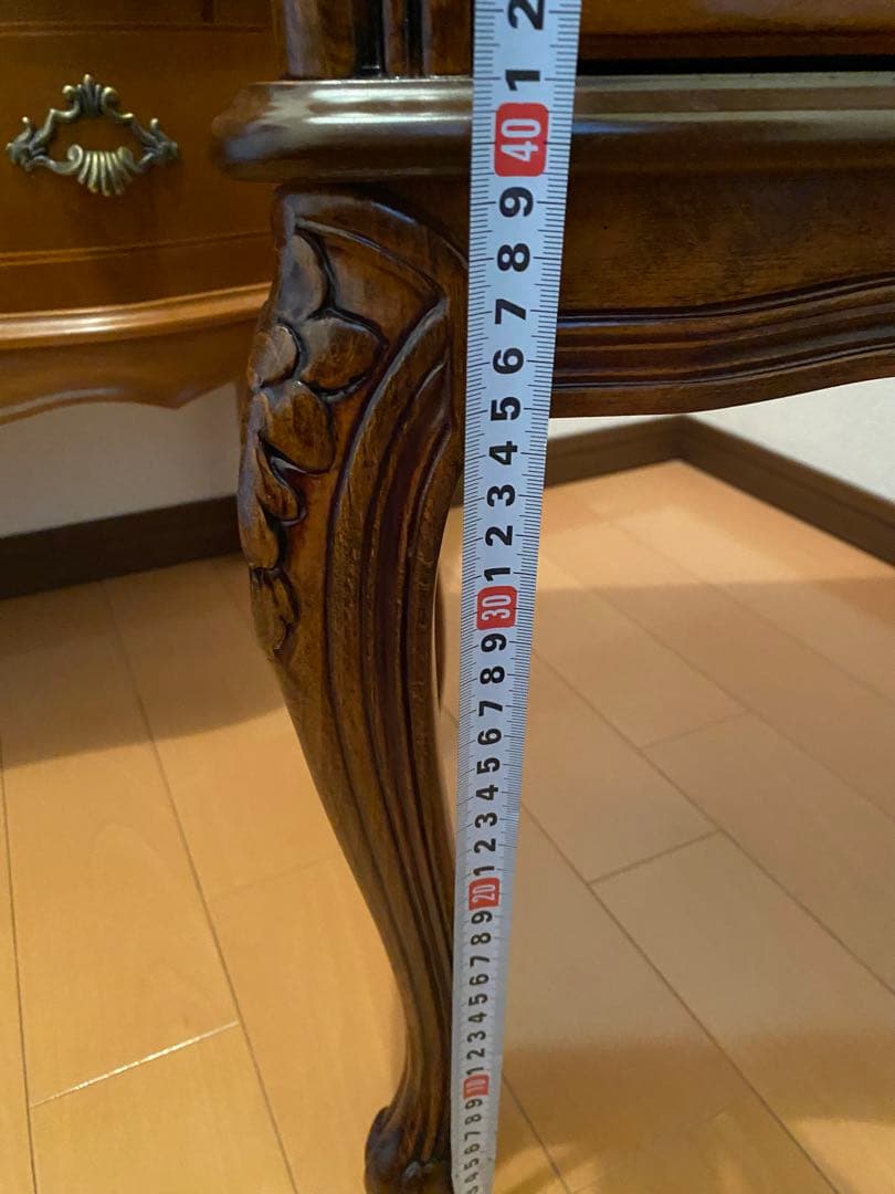 猫脚　美品　ブラウン木製キャビネット