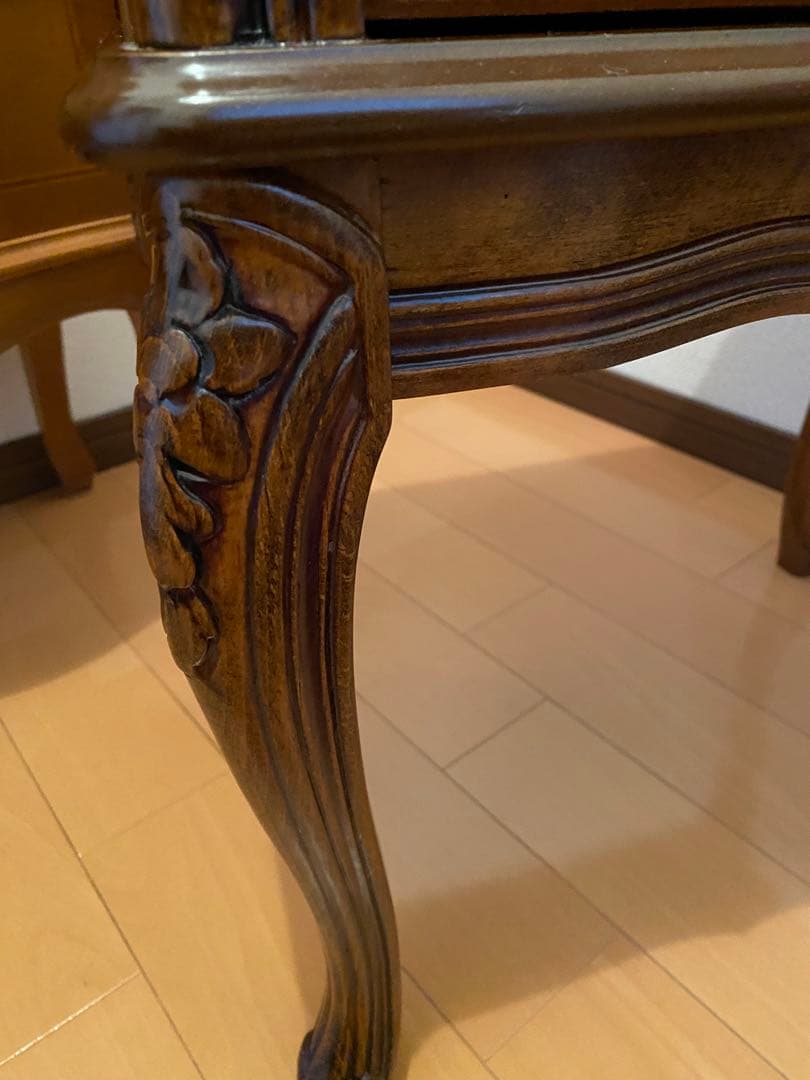 猫脚　美品　ブラウン木製キャビネット