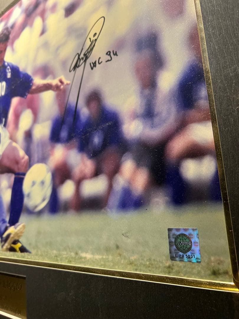 Y*Y様 バッジョ直筆サイン入りイタリア代表1994フォト特製フレーム