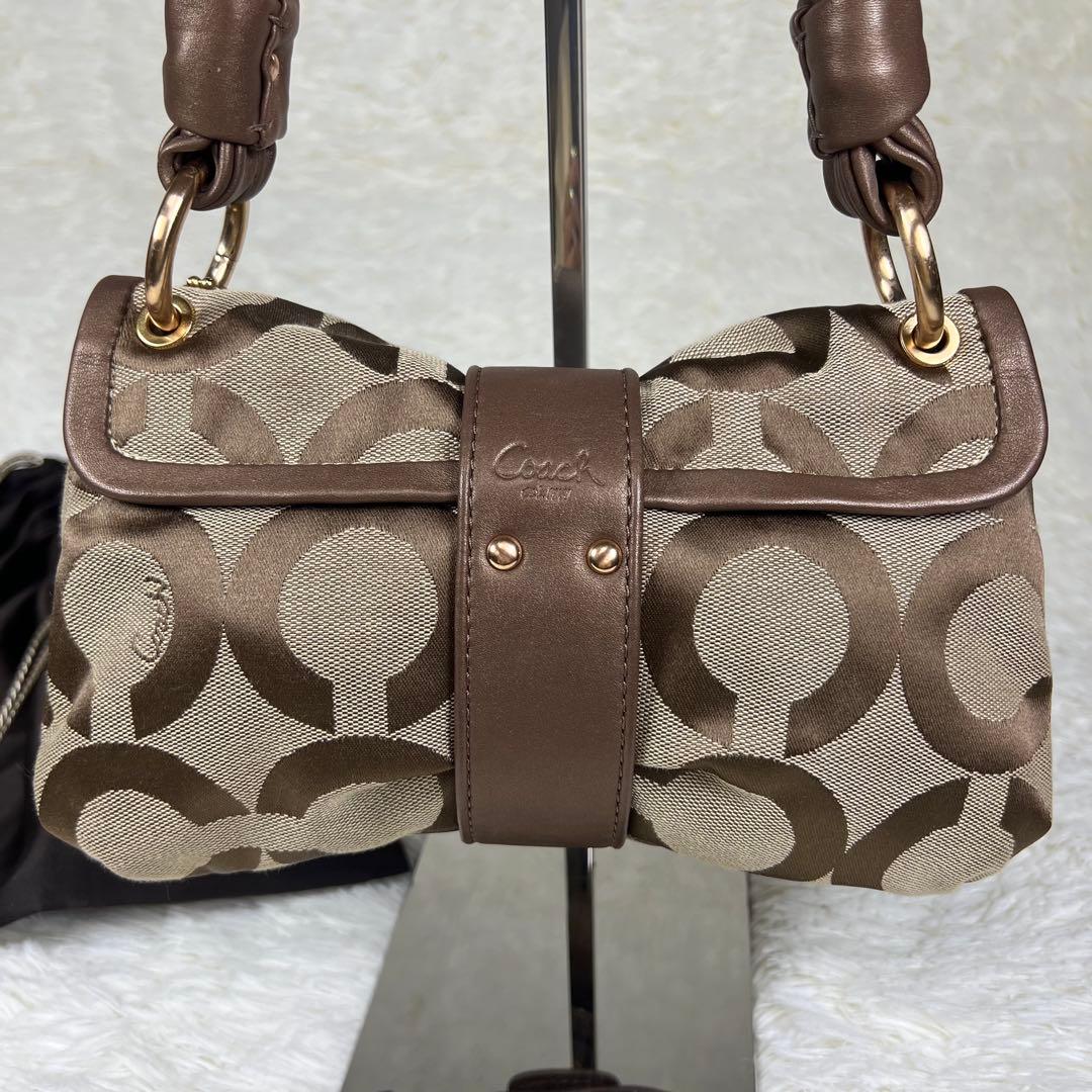 コーチ オプアート ワンショルダーバッグ アクセサリーポーチ パーカー