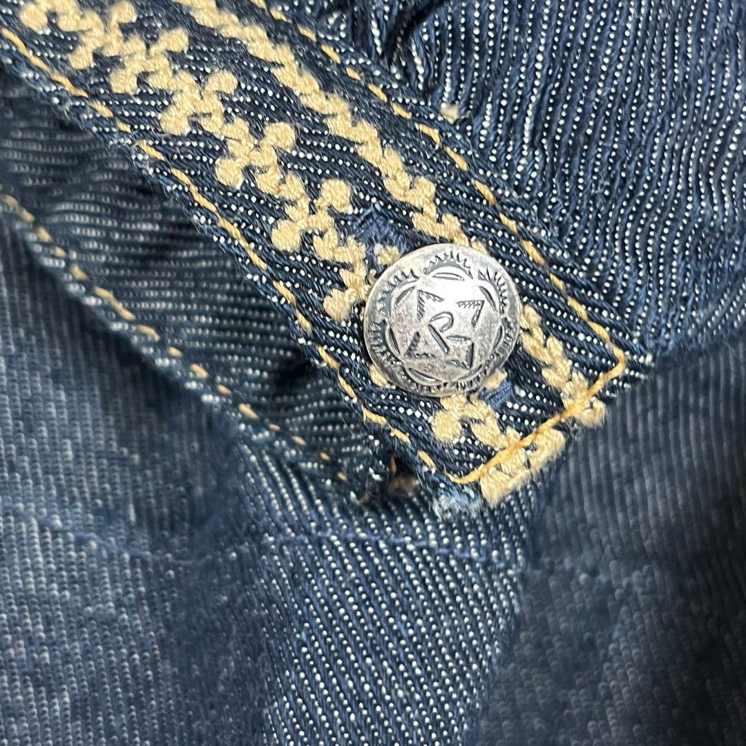 45R プチデニムのスモックブラウス デニム トップス FREE SIZE