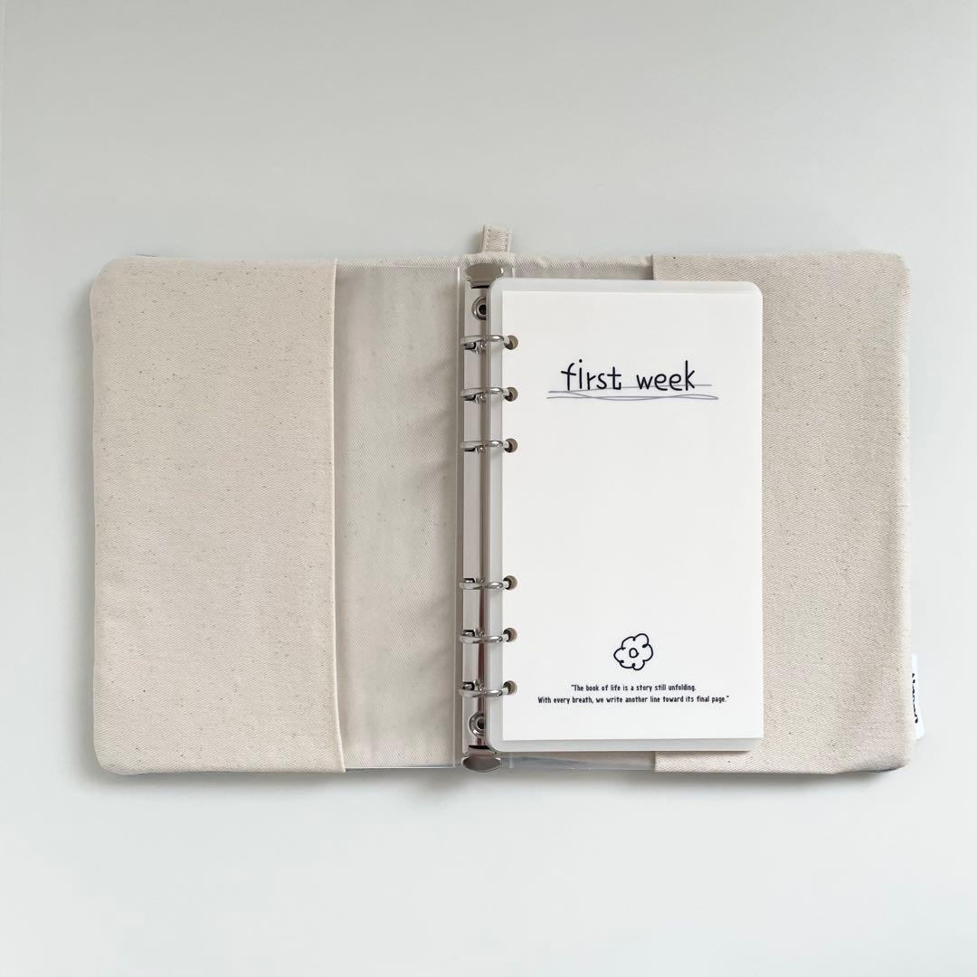 早い者勝ち　韓国　バインダー　カバー　貯金　リフィル　デニム　3