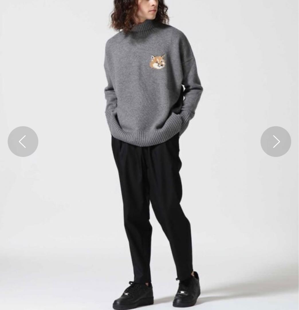 メゾンキツネ ハイネック プルオーバー ニット フォックスヘッド L