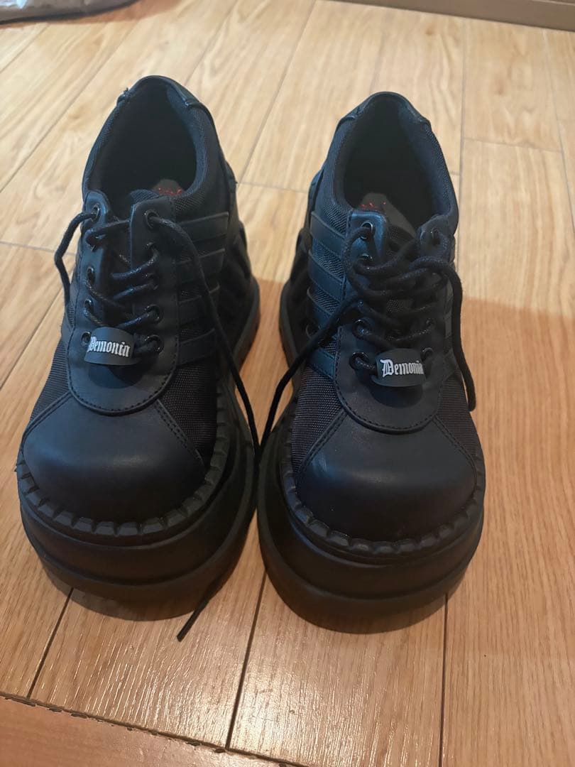 【極美品】デモニア Demonia 厚底スニーカー ブラック US6