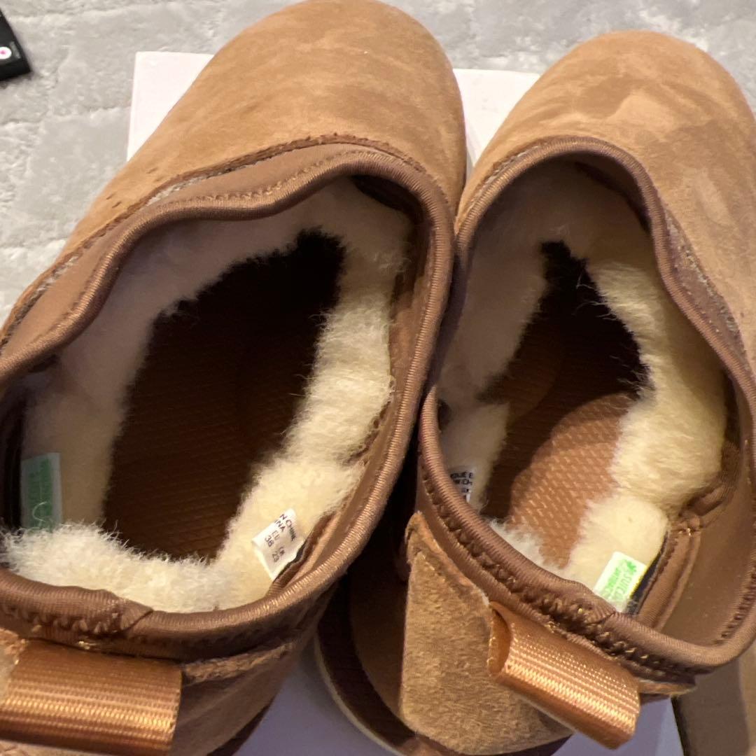 ブラウン スエード ムートンブーツ　スイコック