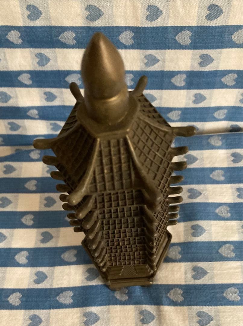 風水 縁起物 九層文昌塔 金属製 全高30cm.重量1200 g大迫力