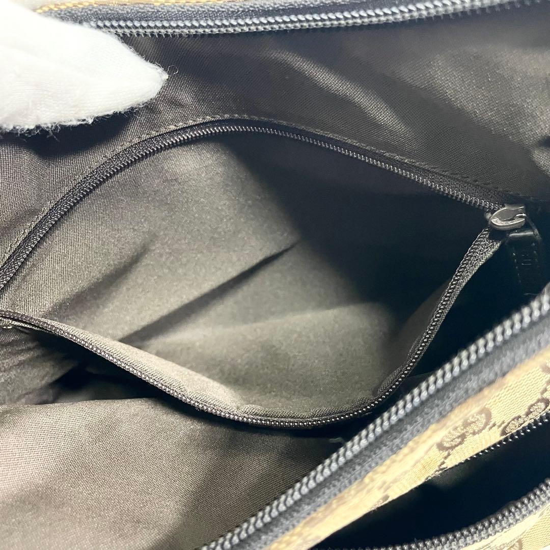 グッチ GG柄 ワンショルダー キャンバス ブラウン 大容量 多機能 肩がけ