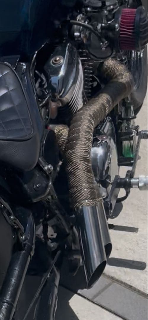 スティード400 ワンオフ　ベントマフラー