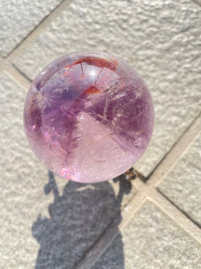 天然石　アメジストスフィア　ファントム　内包物入り
