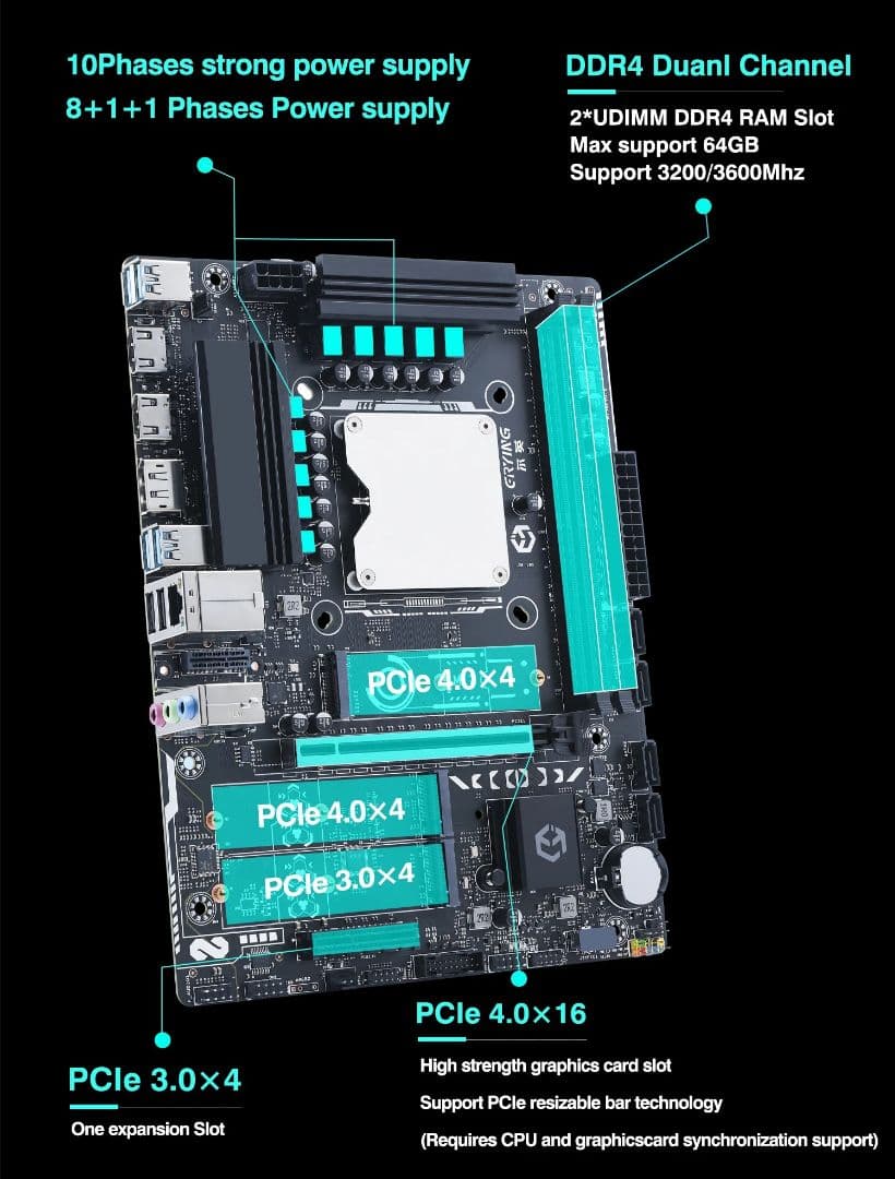 マザーボード ERYING MoDT i9-13980HX MicroATX DDR4