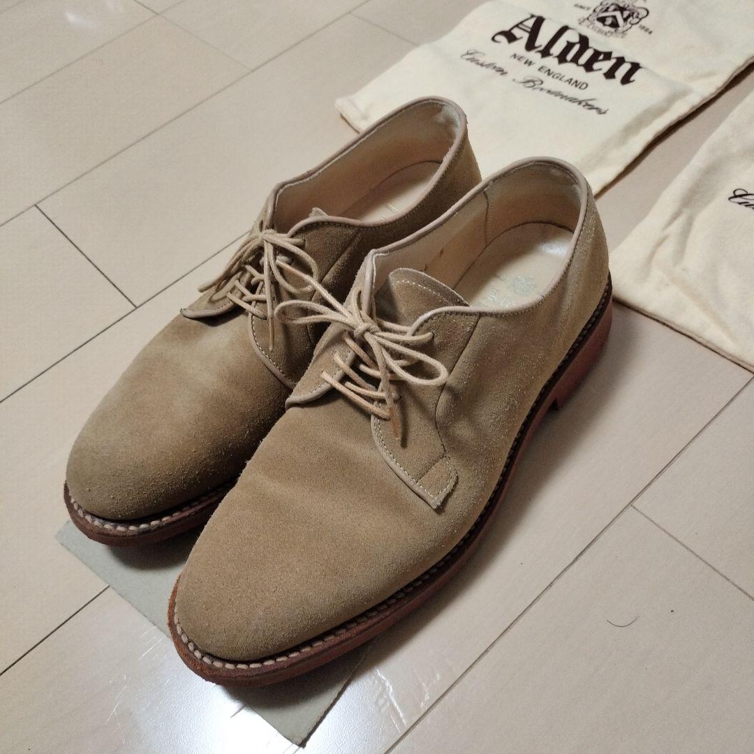 Alden ベージュ スエード レースアップ 7 1/2D
