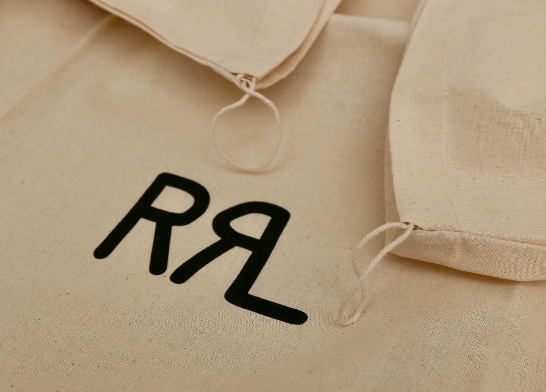 ★ RRL 大型ロゴ入り保存袋　（生成りキャンバス布） 約76cm x 74cm