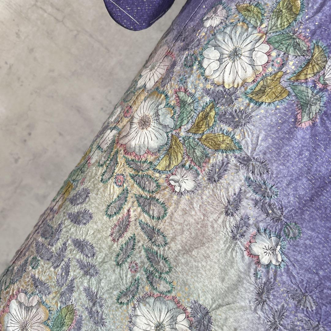 訪問着フルセット　大島紬　着物　正絹　究極のシャレ着　銀通し　辻ヶ花　未使用