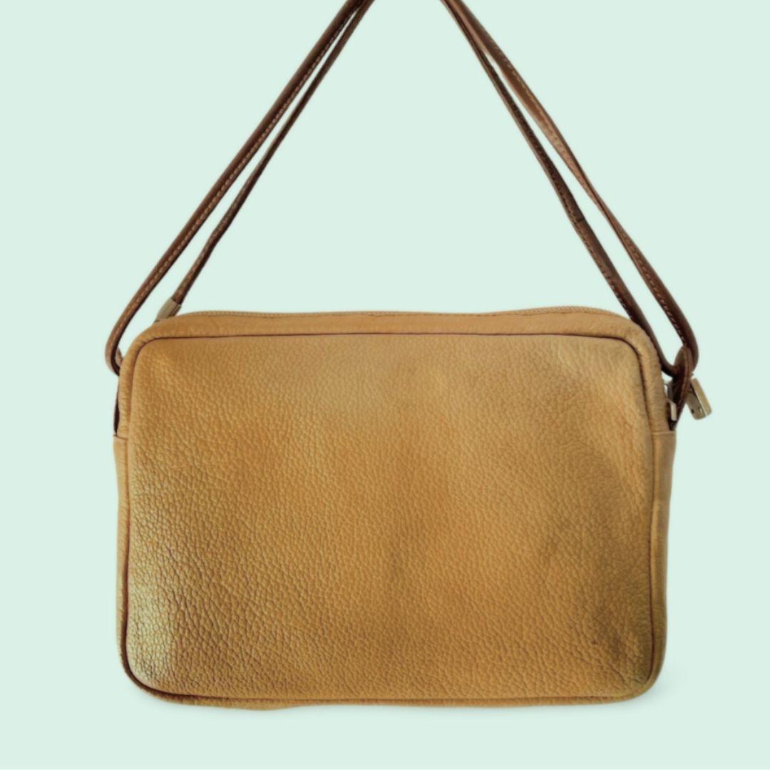 LOEWE ロエベ ミニ ショルダ―バッグ レザー アナグラム ブラウン 茶