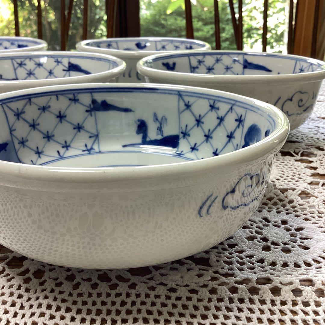 k5 呉須　鉢　10入り　昭和