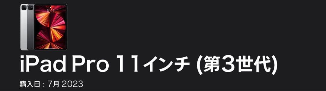 iPad Pro 11インチ 第3世代 Wi-Fi 256GB スペースグレイ