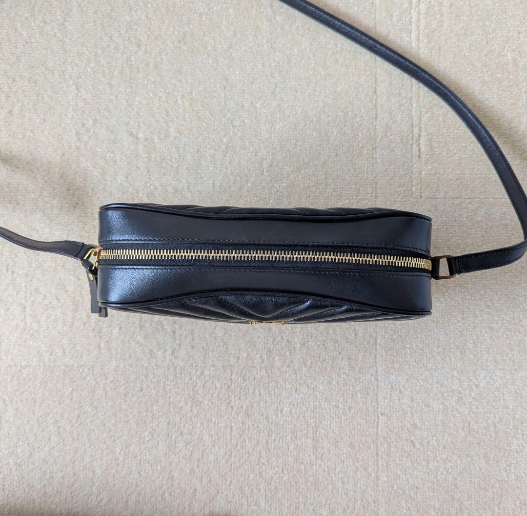 【極美品】サンローラン ルー カメラバッグ ショルダーバッグ ブラック ゴールド