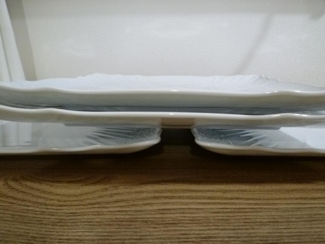 リチャードジノリ ベッキオホワイト 27㎝ スクエアプレート、4枚