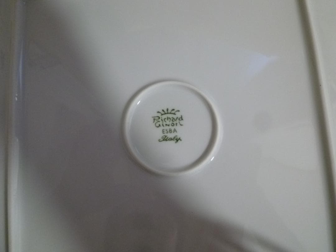 リチャードジノリ ベッキオホワイト 27㎝ スクエアプレート、4枚