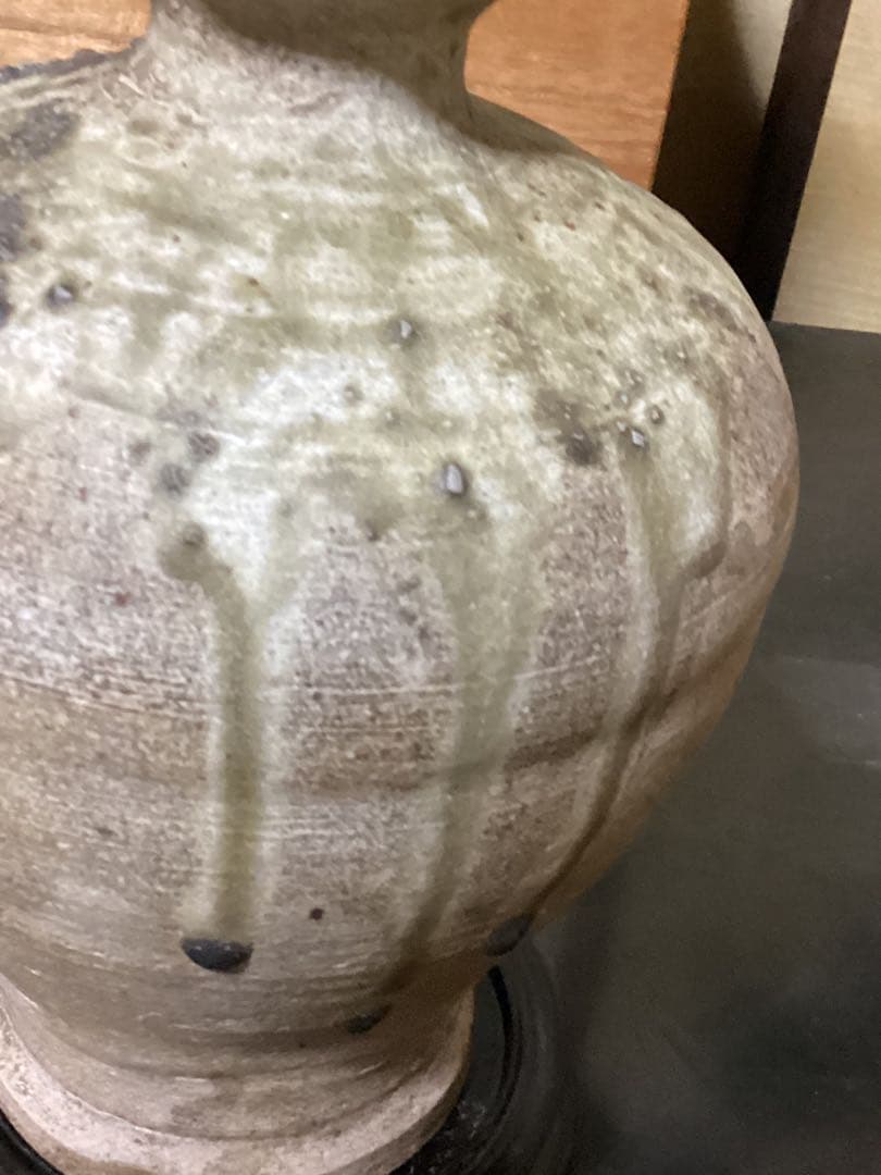 古美術　古瀬戸壺　出土品　十三世紀〜十四世紀