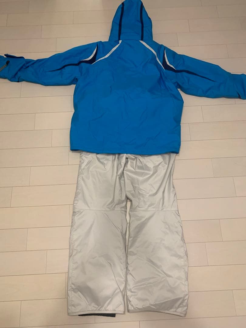 DESCENTE スキーウェア L青色・白色