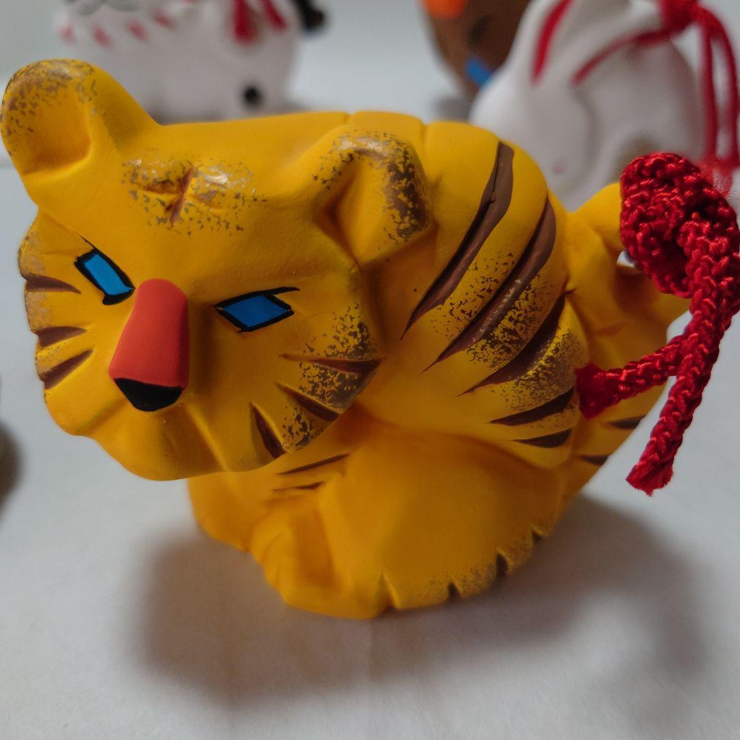 薬師窯　十二支　土鈴　干支　置物　12点セット　伝統工芸　郷土玩具