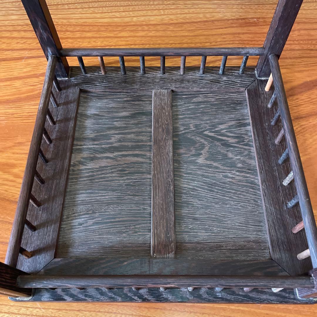 唐木懸崖1.1尺 盆栽台 黒檀 ビンテージ品 昭和レトロ 高卓(こうしょく)